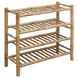 Shoe Rack with Shelf Natural 68 x 28 x 63 cm Bamboo