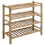 Shoe Rack 68 x 28 x 63 cm Bamboo Natural