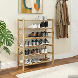 Shoe Rack with Shelf Natural 68 x 28 x 96 cm Bamboo