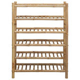Shoe Rack with Shelf Natural 68 x 28 x 96 cm Bamboo - Top-Down View