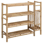 Shoe Rack 88 x 27 x 80 cm Bamboo Natural