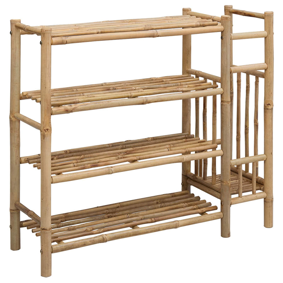 Shoe Rack 88 x 27 x 80 cm Bamboo Natural