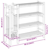 Shoe Rack with Shelf Natural 88 x 27 x 80 cm Bamboo