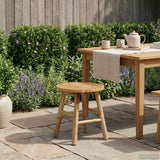 Garden Stool Natural Ø 38 x 42 cm Bamboo - Side View