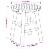 Garden Stool Natural Ø 38 x 42 cm Bamboo