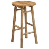 Garden Stool Natural Ø 38 x 68 cm Bamboo - Front View