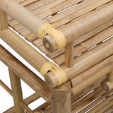 Wine Trolley with Wheels Natural 85 x 50 x 93 cm Bamboo - Low Angle