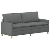 Sofa Set 2 pcs Dark Grey Fabric - Side View