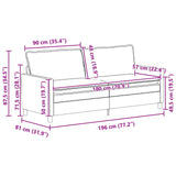 Sofa Set 2 pcs Dark Grey Fabric