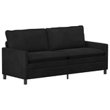 Sofa Set 2 pcs Black Velvet - Side View