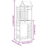 Play Tower Brown 85 x 52.5 x 239 cm Solid Pine Wood - Rear View