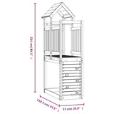 Play Tower Brown 53 x 110.5 x 214 cm Solid Douglas Wood - Close-Up Angle