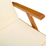 Reclining and Folding Sunlounger 2 pcs Solid Acacia Wood - Extra Image