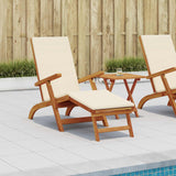 Reclining and Folding Sunlounger 2 pcs Solid Acacia Wood