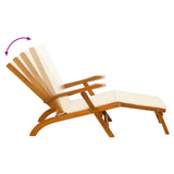 Reclining and Folding Sunlounger 3 pcs Solid Acacia Wood - Extra Image