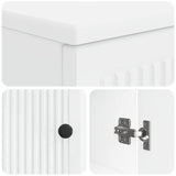 3 Piece Bathroom Cabinet Set EDE White Engineered Wood - Rear View