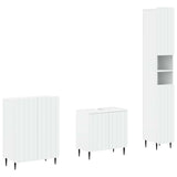 3 Piece Bathroom Cabinet Set ZWOLLE White Engineered Wood