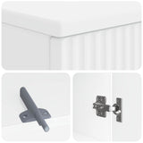 3 Piece Bathroom Cabinet Set ARNHEM White Engineered Wood