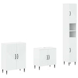 3 Piece Bathroom Cabinet Set HAARLEM White Engineered Wood