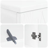 3 Piece Bathroom Cabinet Set DELFT White Engineered Wood