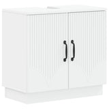3 Piece Bathroom Cabinet Set HOORN White Engineered Wood