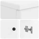 3 Piece Bathroom Cabinet Set BREDA White Engineered Wood - Rear View