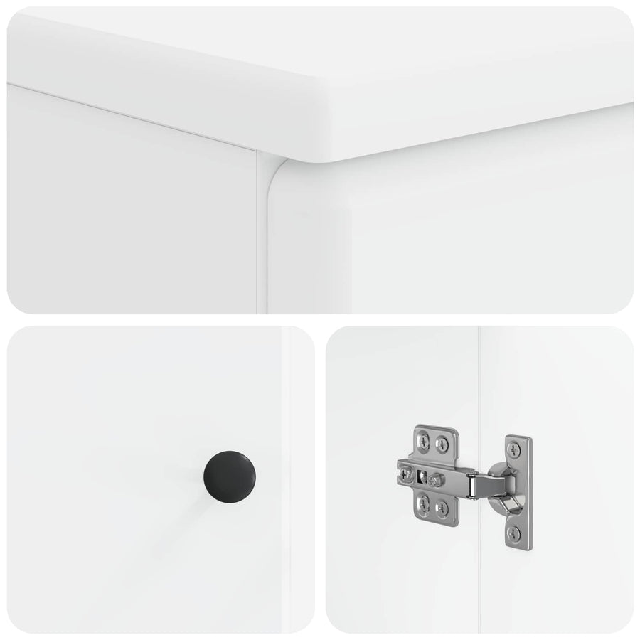 3 Piece Bathroom Cabinet Set BREDA White Engineered Wood