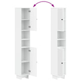 2 Piece Bathroom Cabinet Set EDE White Engineered Wood