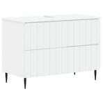 2 Piece Bathroom Cabinet Set ZWOLLE White Engineered Wood