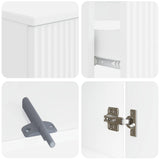2 Piece Bathroom Cabinet Set ARNHEM White Engineered Wood