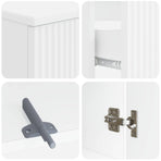 2 Piece Bathroom Cabinet Set ARNHEM White Engineered Wood