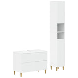 2 Piece Bathroom Cabinet Set ARNHEM White Engineered Wood