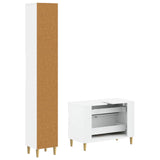 2 Piece Bathroom Cabinet Set ARNHEM White Engineered Wood - Top-Down View