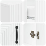 2 Piece Bathroom Cabinet Set HAARLEM White Engineered Wood