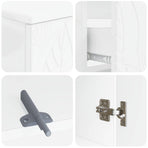 2 Piece Bathroom Cabinet Set DELFT White Engineered Wood