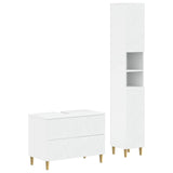 2 Piece Bathroom Cabinet Set DELFT White Engineered Wood
