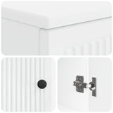 2 Piece Bathroom Cabinet Set UTRECHT White Engineered Wood - 45-Degree Angle