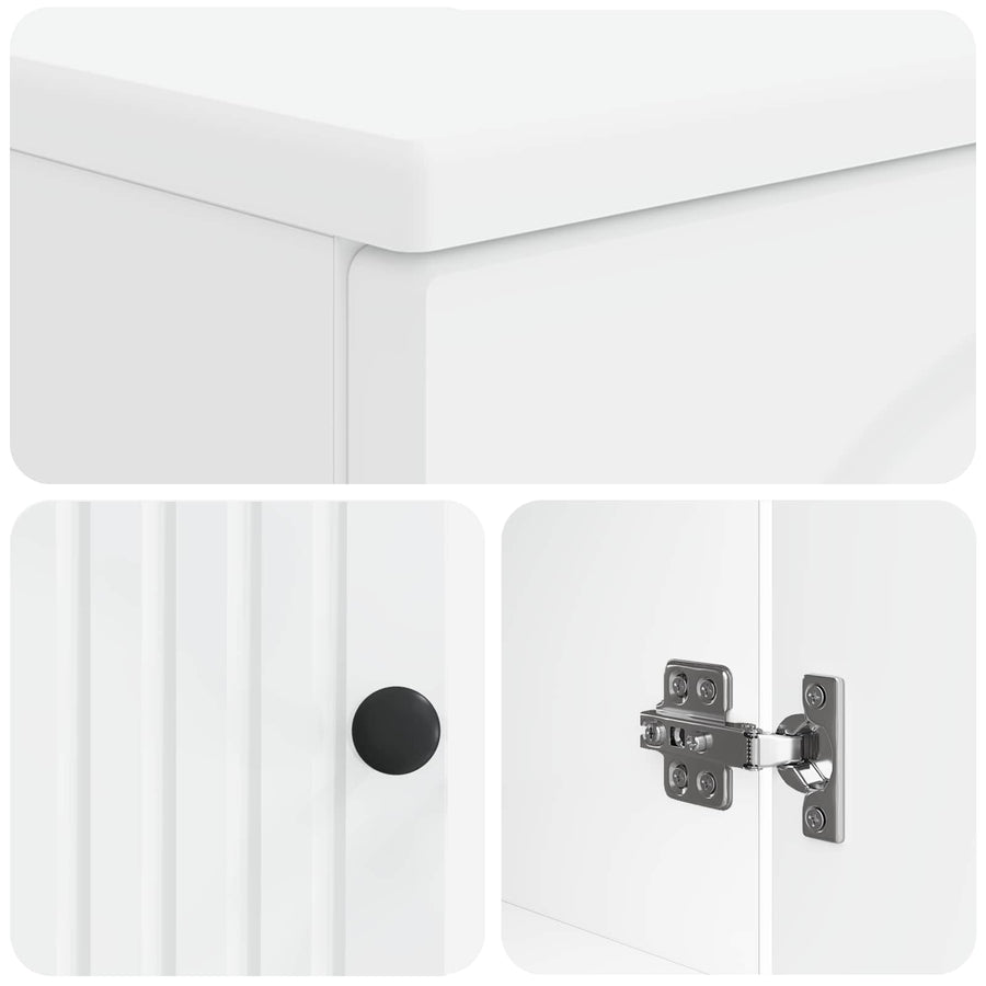2 Piece Bathroom Cabinet Set ALKMAAR White Engineered Wood