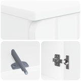 2 Piece Bathroom Cabinet Set ZWOLLE White Engineered Wood