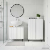 2 Piece Bathroom Cabinet Set ZWOLLE White Engineered Wood