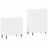 2 Piece Bathroom Cabinet Set ZWOLLE White Engineered Wood