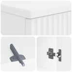 2 Piece Bathroom Cabinet Set ARNHEM White Engineered Wood