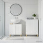 2 Piece Bathroom Cabinet Set ARNHEM White Engineered Wood