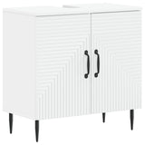 2 Piece Bathroom Cabinet Set HAARLEM White Engineered Wood - Front View