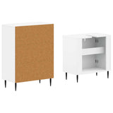2 Piece Bathroom Cabinet Set HAARLEM White Engineered Wood - Top-Down View