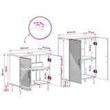 2 Piece Bathroom Cabinet Set HAARLEM White Engineered Wood - Close-Up Angle