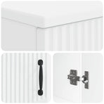 2 Piece Bathroom Cabinet Set HOORN White Engineered Wood