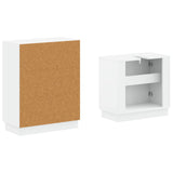 2 Piece Bathroom Cabinet Set HOORN White Engineered Wood - Top-Down View