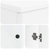 2 Piece Bathroom Cabinet Set BREDA White Engineered Wood - 45-Degree Angle