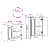 2 Piece Bathroom Cabinet Set UTRECHT White Engineered Wood - Close-Up Angle